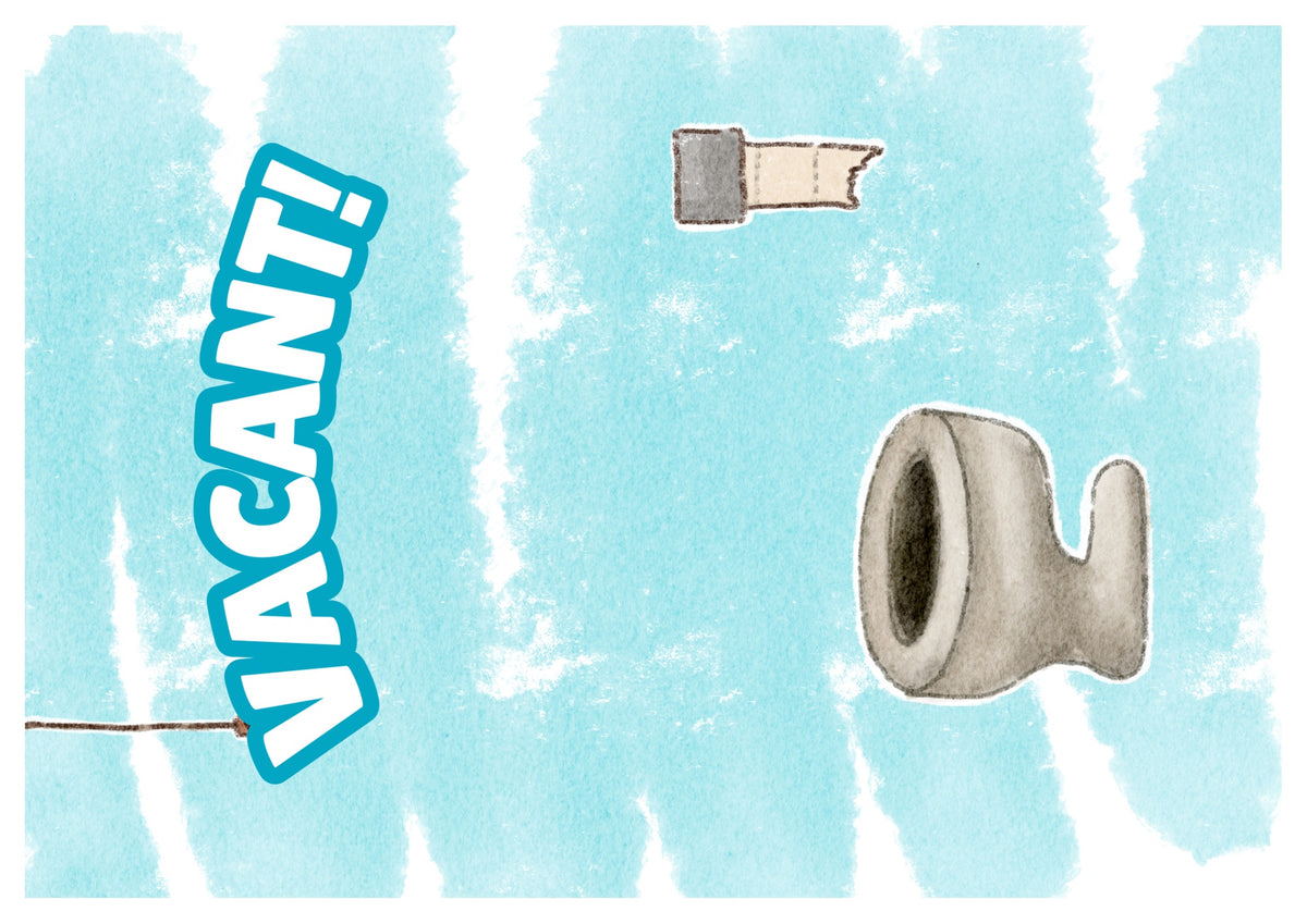 Dolphin Bathroom Door Sign — Occupied / Vacant Printable Toilet Sign | Funny Ocean Animal Bathroom Decor | Instant Digital Download