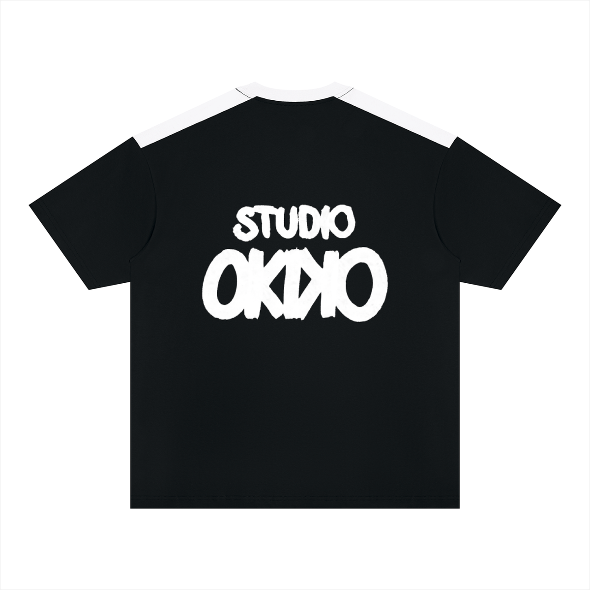 "Big Eye Duck" Unisex Color Block Loose T-Shirt