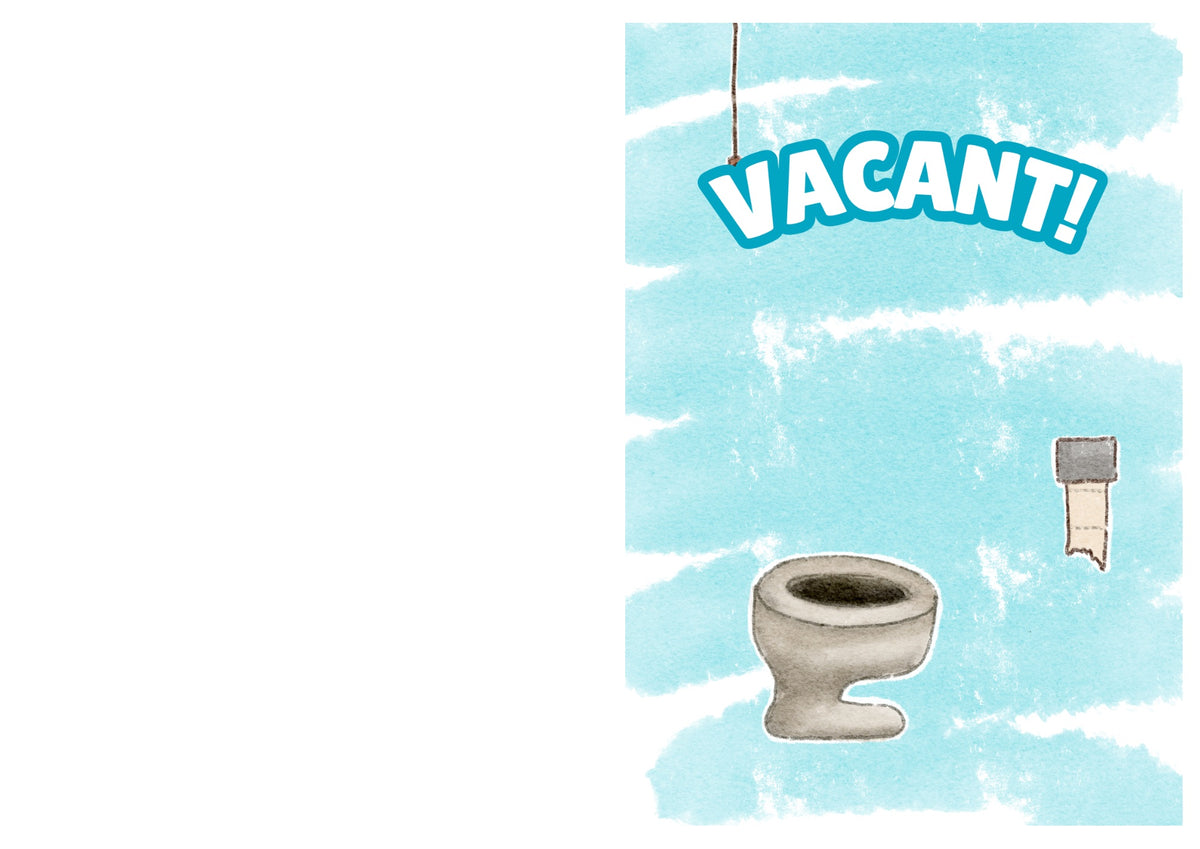 Dolphin Bathroom Door Sign — Occupied / Vacant Printable Toilet Sign | Funny Ocean Animal Bathroom Decor | Instant Digital Download